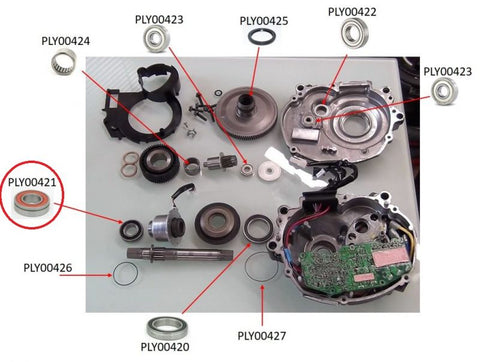 Cojinete pedalier izquierdo Yamaha PW Series