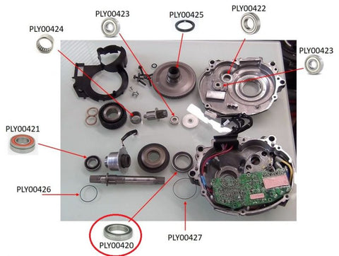 Cojinete pedalier derecho Yamaha PW Series