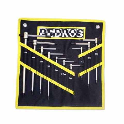JUEGO DE LLAVES ALLEN Y TORX DE TRES PUNTAS PEDRO’S (10 PIEZAS+FUNDA)